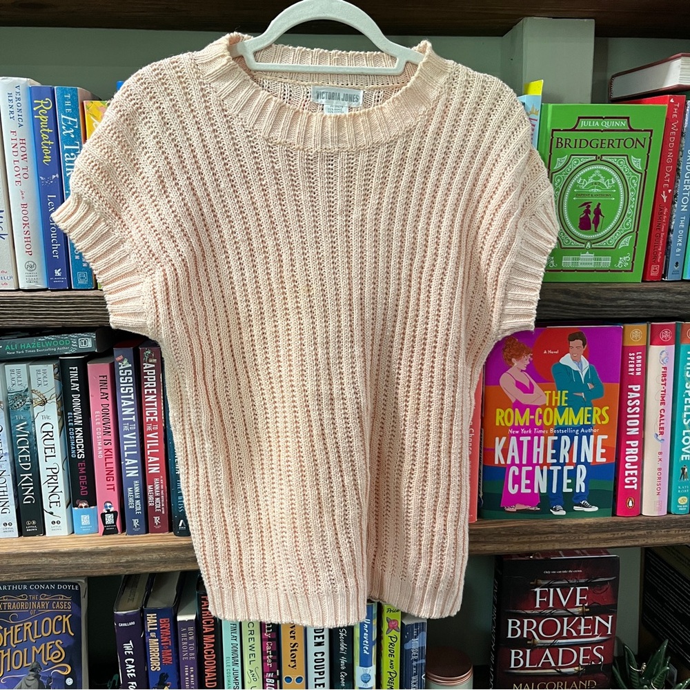 Pink Ribbed Knit Sweater - Picture 3 of 5